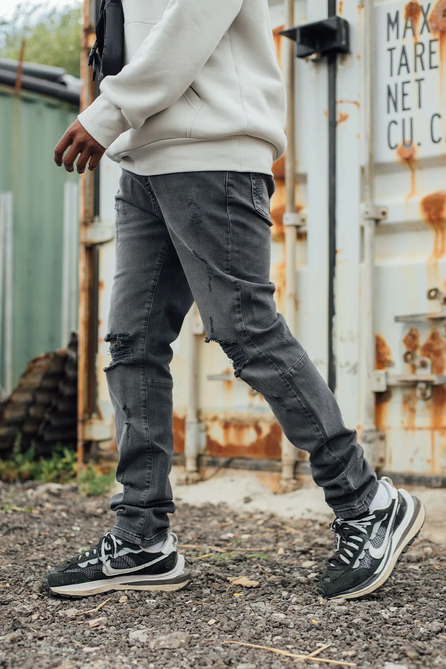 Black Washed Slim Fit Jeans